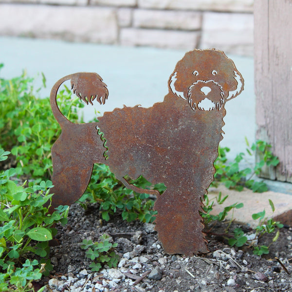 Portuguese Water Dog Corten steel dog silhouette, rusted patina finish – My Metal Rescue