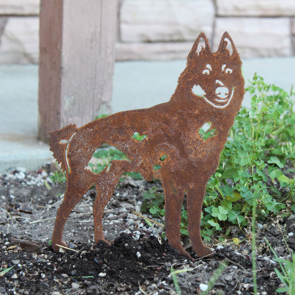 Schipperke Corten steel dog silhouette, rusted patina finish – My Metal Rescue