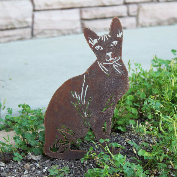 Sphynx Corten steel dog silhouette, rusted patina finish – My Metal Rescue