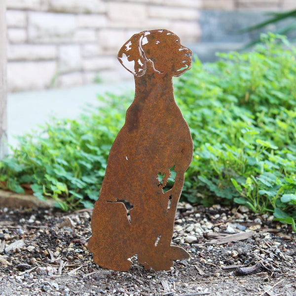 Rhodesian Ridgeback Corten steel dog silhouette, rusted patina finish – My Metal Rescue