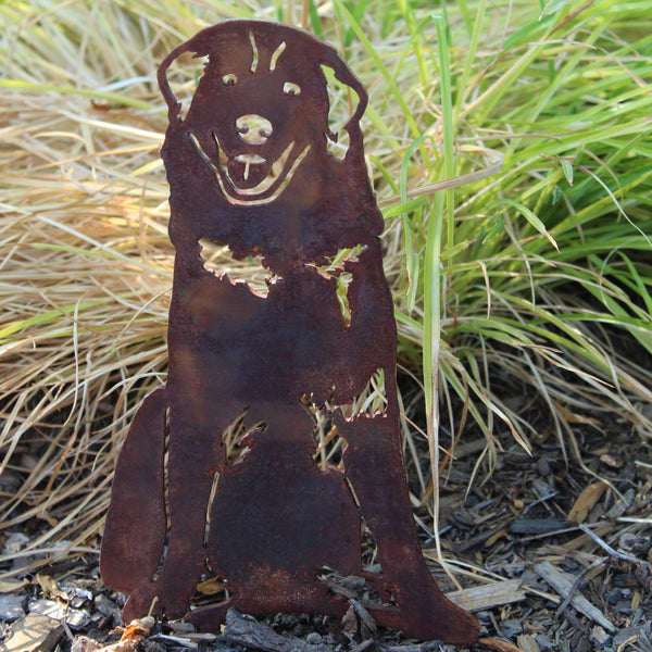 Great Pyrenees Corten steel dog silhouette, rusted patina finish – My Metal Rescue