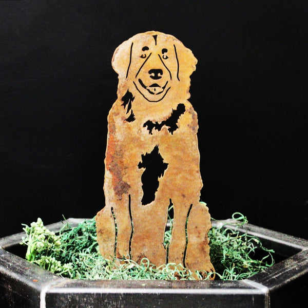 Leonberger Corten steel dog silhouette, rusted patina finish – My Metal Rescue