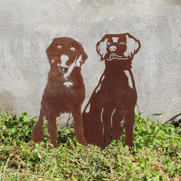 Labrador Retriever Metal Art Handcrafted Dog Décor Corten steel dog silhouette, rusted patina finish – My Metal Rescue
