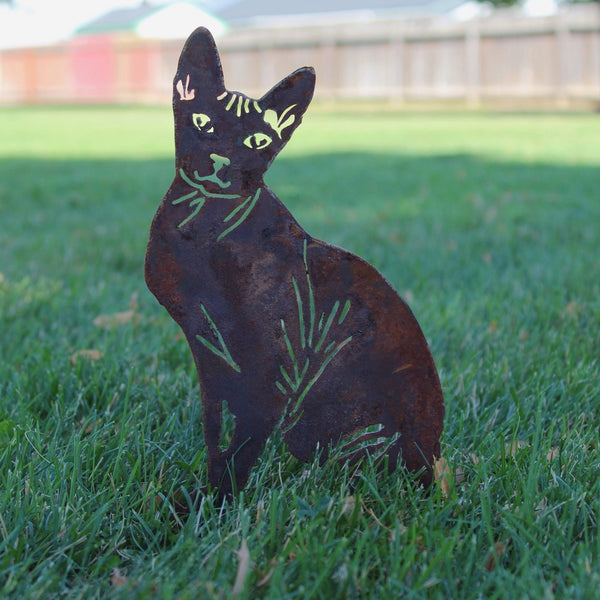 Sphynx Corten steel dog silhouette, rusted patina finish – My Metal Rescue
