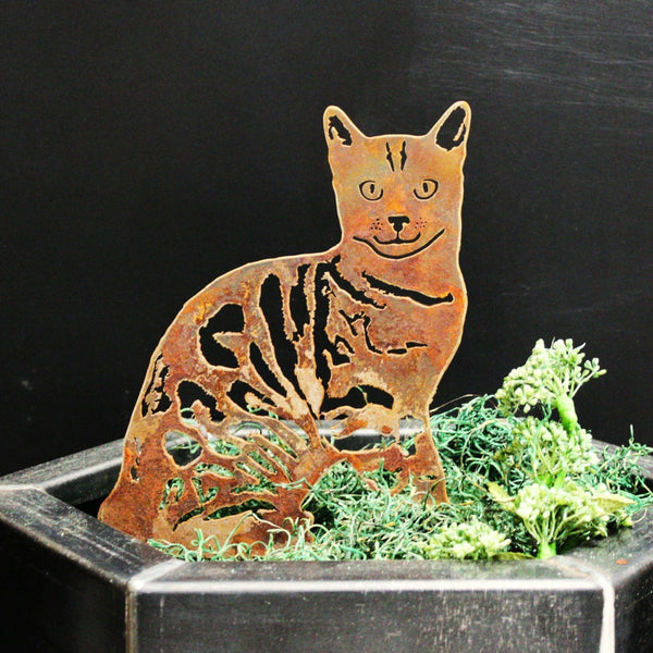 Bengal Corten steel dog silhouette, rusted patina finish – My Metal Rescue