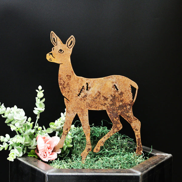 Deer Doe Corten steel dog silhouette, rusted patina finish – My Metal Rescue