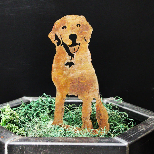 Labrador Retriever Metal Art Handcrafted Dog Décor Corten steel dog silhouette, rusted patina finish – My Metal Rescue