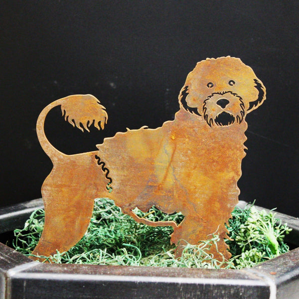 Portuguese Water Dog Corten steel dog silhouette, rusted patina finish – My Metal Rescue