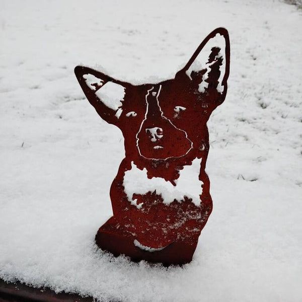 Australian Cattle Dog Corten steel dog silhouette, rusted patina finish – My Metal Rescue