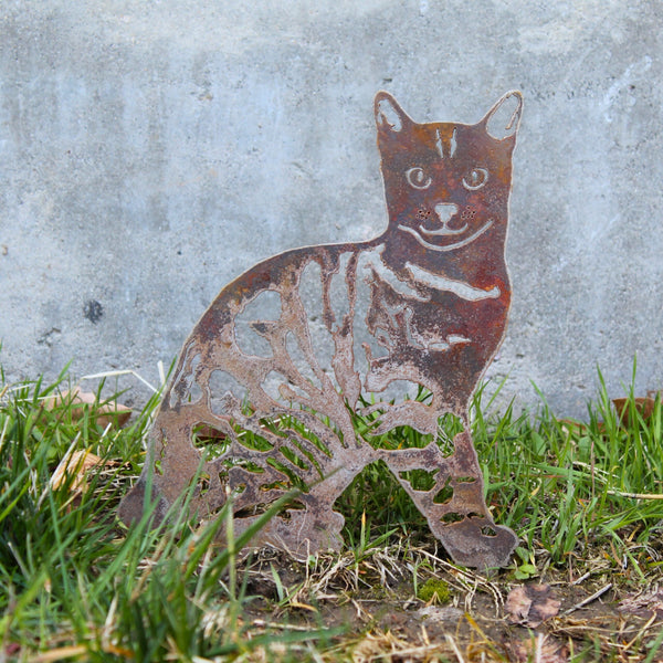 Bengal Corten steel dog silhouette, rusted patina finish – My Metal Rescue