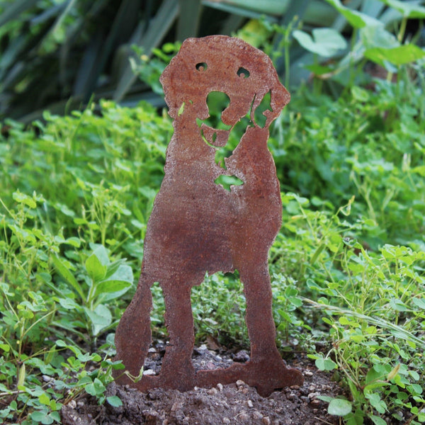 Labrador Retriever Metal Art Handcrafted Dog Décor Corten steel dog silhouette, rusted patina finish – My Metal Rescue