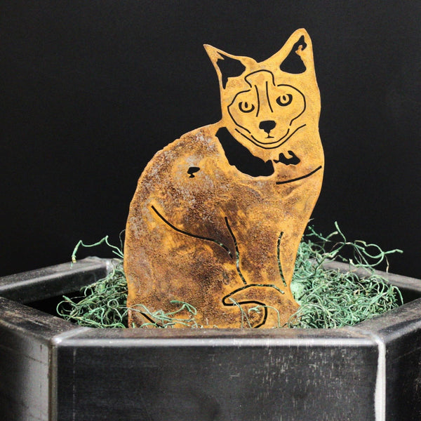 Birman Corten steel dog silhouette, rusted patina finish – My Metal Rescue