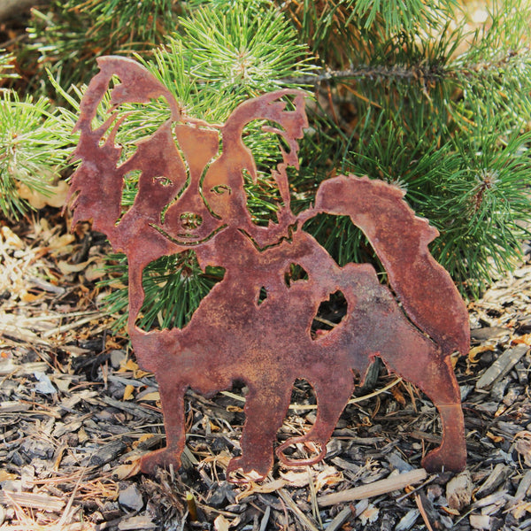 Papillon Corten steel dog silhouette, rusted patina finish – My Metal Rescue