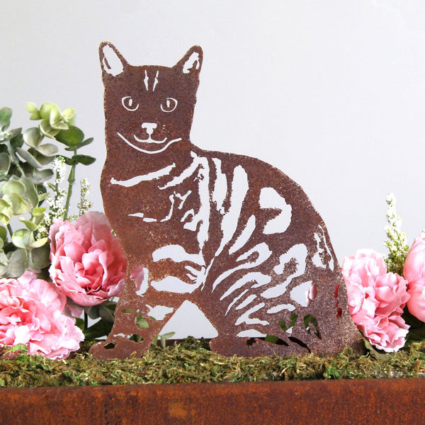 Bengal Corten steel dog silhouette, rusted patina finish – My Metal Rescue