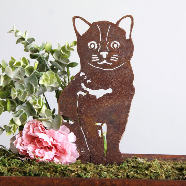 Burmese Corten steel dog silhouette, rusted patina finish – My Metal Rescue