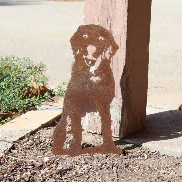 Labrador Retriever Metal Art Handcrafted Dog Décor Corten steel dog silhouette, rusted patina finish – My Metal Rescue