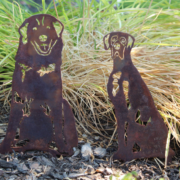 Great Pyrenees Corten steel dog silhouette, rusted patina finish – My Metal Rescue