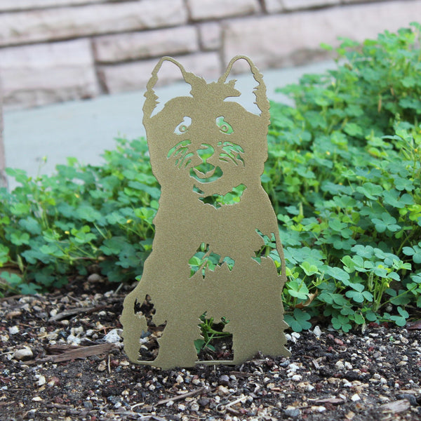 Gold Cairn Terrier Corten steel dog silhouette – My Metal Rescue