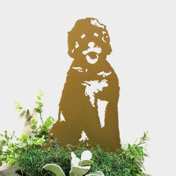 Doodle Corten steel dog silhouette – My Metal Rescue