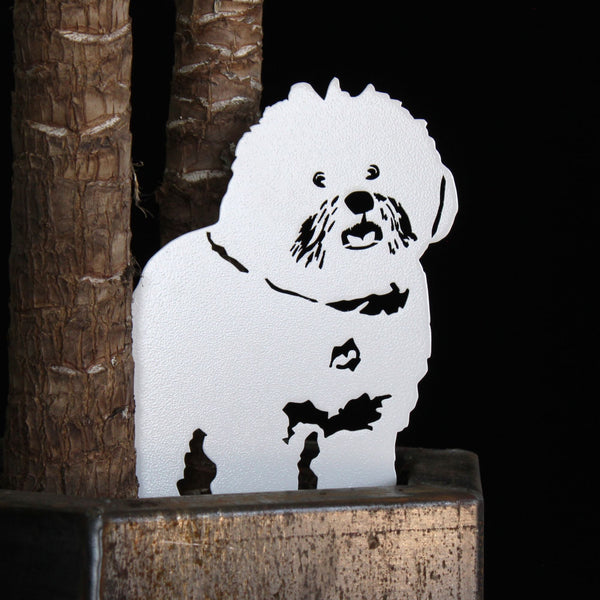 Bichon Frise Corten steel dog silhouette – My Metal Rescue