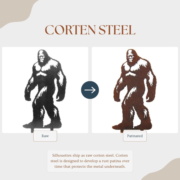 Sasquatch Corten steel dog silhouette – My Metal Rescue
