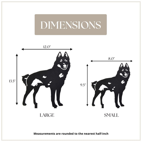 Schipperke Corten steel dog silhouette, matte black finish – My Metal Rescue