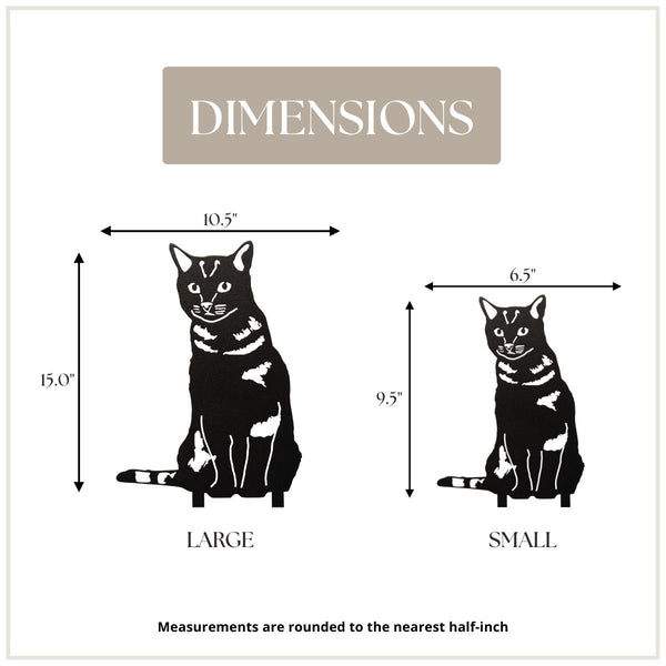 Shorthair Tabby Corten steel dog silhouette, matte black finish – My Metal Rescue