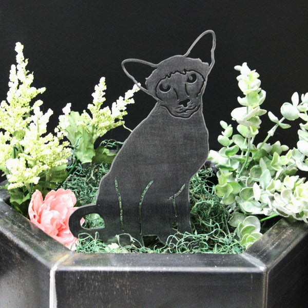 Siamese Corten steel dog silhouette – My Metal Rescue