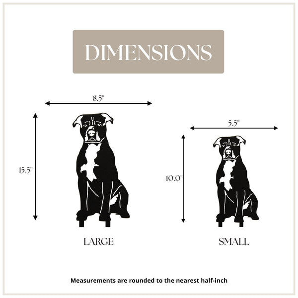 Staffordshire Bull Terrier Corten steel dog silhouette, matte black finish – My Metal Rescue