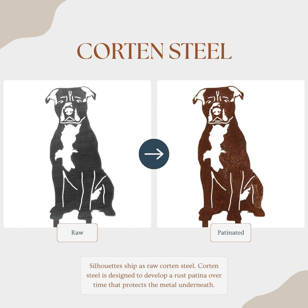 Ghost Dog – Corten steel metal art by My Metal Rescue