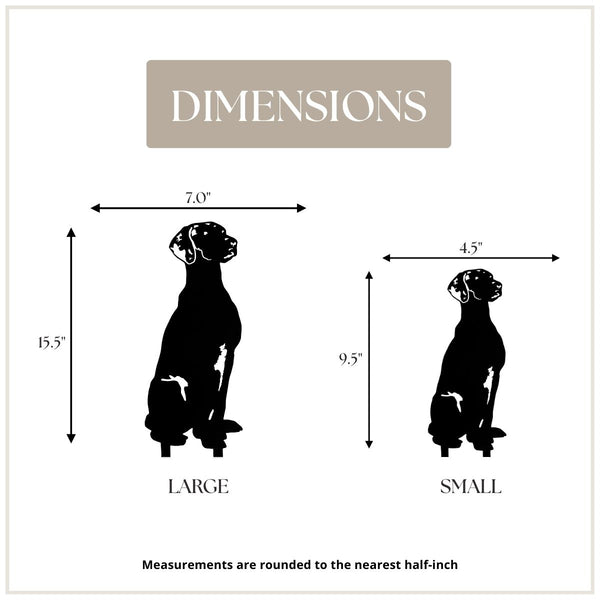Vizsla Corten steel dog silhouette, matte black finish – My Metal Rescue
