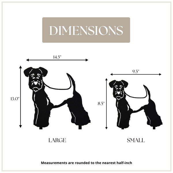 Welsh Terrier Corten steel dog silhouette, matte black finish – My Metal Rescue