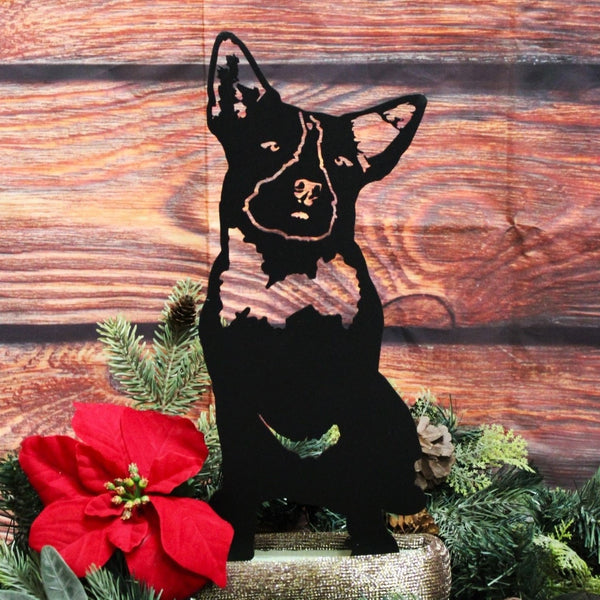 Australian Cattle Dog Corten steel dog silhouette, matte black finish – My Metal Rescue