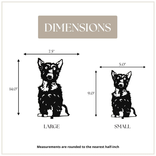 Yorkshire Terrier Corten steel dog silhouette, matte black finish – My Metal Rescue